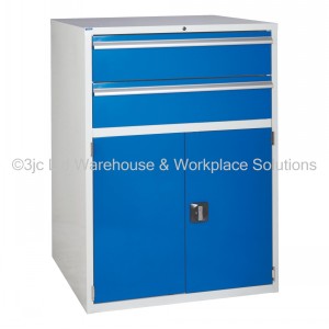 Euroslide Storage Cabinet 2 Drawer & Cupboard 1200mm